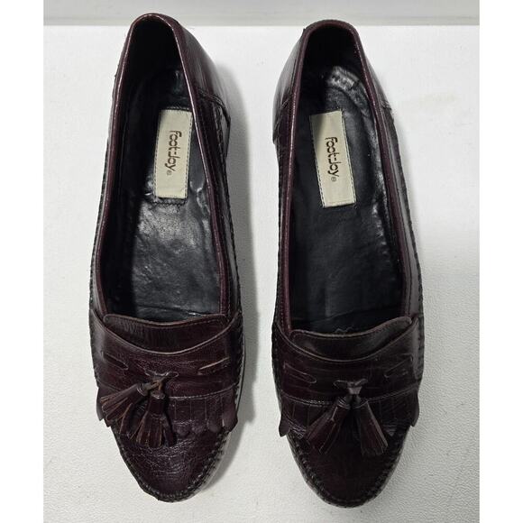 Vintage Foot-Joy Men’s Loafers Made in Italy Brown Kiltie Tassels 8M Dress Shoes - Picture 3 of 10